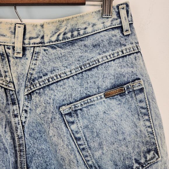 Vtg 80s Gitano Acid Stone Wash Mom Jeans Size 16 Short 28" High Waist Tapered - Picture 7 of 16